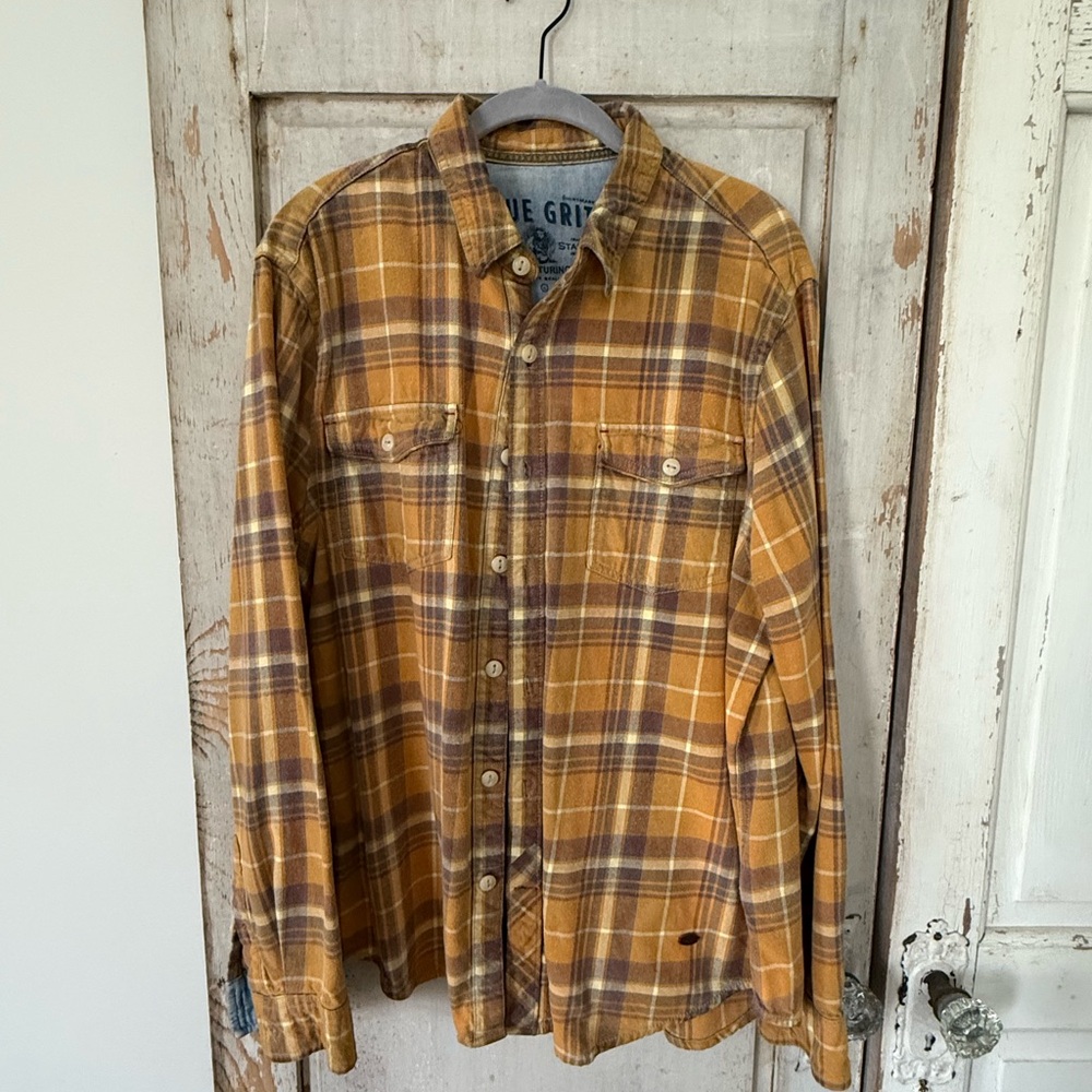 Men's Yellow Plaid Shirt